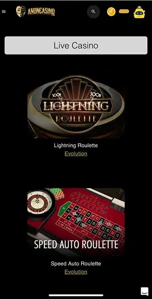 Anon Casino mobile screenshot #5 Mobile Screenshot image #5 for Anon Casino