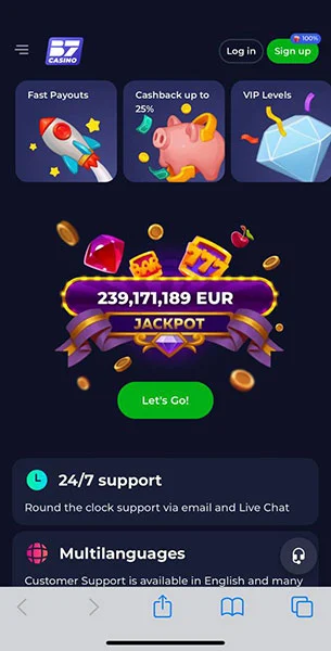 B7 Casino mobile screenshot #3 Mobile Screenshot image #3 for B7 Casino