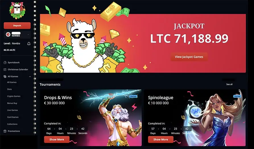 Lama Bet Casino Jackpot Screenshot image #2 for Lama Bet Casino