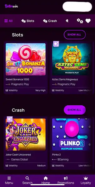 Better Win Casino mobile screenshot #4 Mobile Screenshot image #4 for Better Win Casino