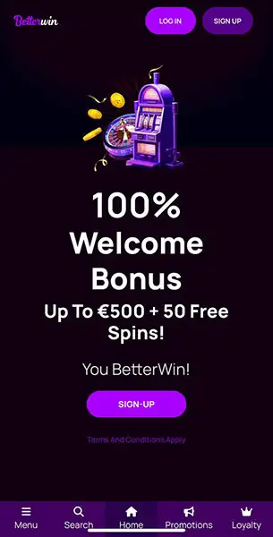 Better Win Casino mobile screenshot #1 Mobile Screenshot image #1 for Better Win Casino