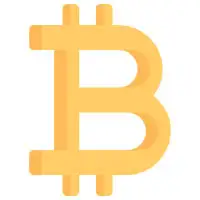 Bitcoin yellow thin logo