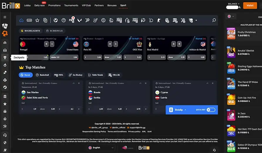 brillx casino Screenshot image #2 for Brill X