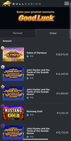 Bull Casino mobile screenshot #5 Mobile Screenshot image #5 for Bull Casino