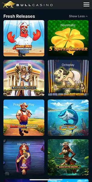 Bull Casino mobile screenshot #4 Mobile Screenshot image #4 for Bull Casino