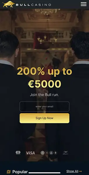 Bull Casino mobile screenshot #1 Mobile Screenshot image #1 for Bull Casino