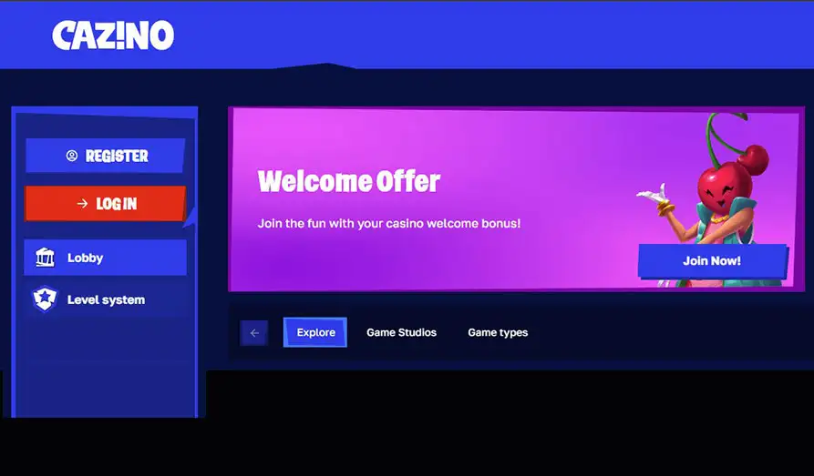 Cazino Welcome Offer Landscape screenshot image #1 for Cazino