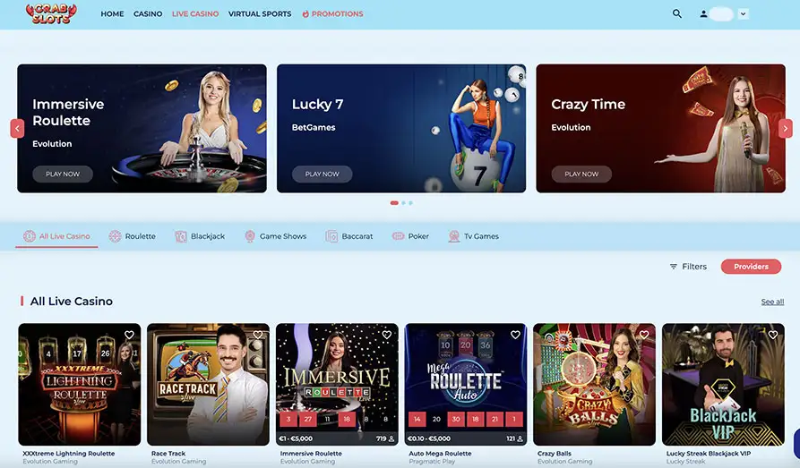 Crab Slots Live Casino Landscape screenshot image #1 for Crab Slots