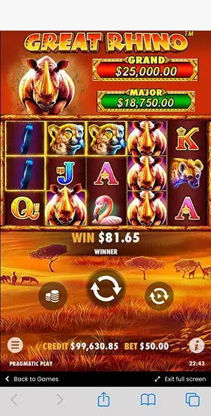 Great Rhino mobile screenshot #1