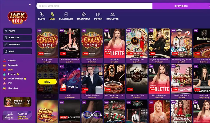 Jacktop Live Casino Dealers Screenshot image #3 for Jacktop Casino