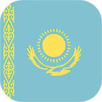 Kazakhstan blue and yellow flag