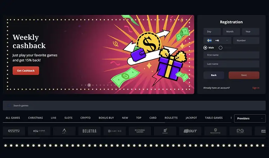 Lama Bet Casino - Limited KYC During Sign-Up KYC Landscape screenshot image for Lama Bet Casino