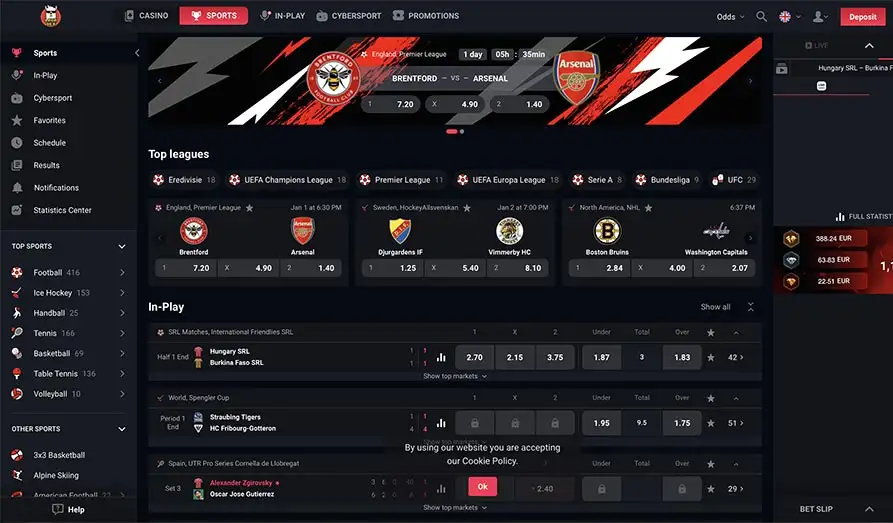 Lama Bet Sports Betting Landscape screenshot image #1 for Lama Bet Casino