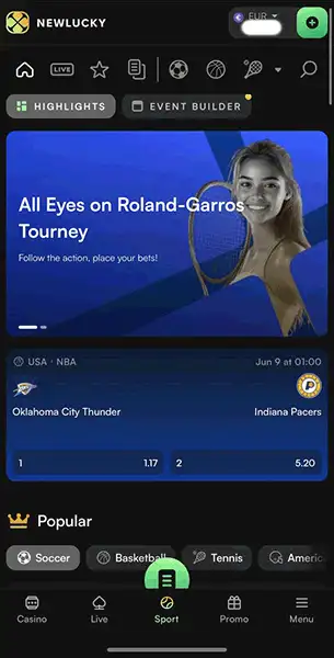 New Lucky Casino mobile screenshot #5 Mobile Screenshot image #5 for New Lucky Casino