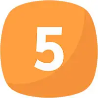Number 5 in orange