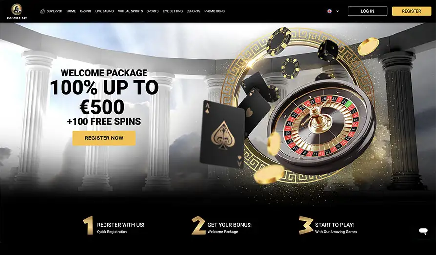 Olympus Bet Casino Homepage Main screenshot image for Olympus Bet