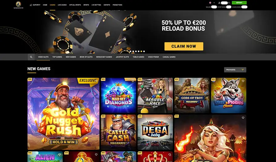 Olympus Bet New Casino Games Landscape screenshot image #1 for Olympus Bet