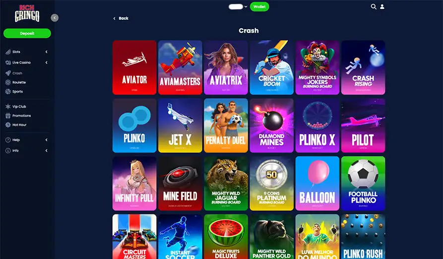 Rich Gringo Casino Crash Games Landscape screenshot image #1 for Rich Gringo Casino