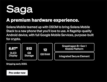 Saga mobile from Solana