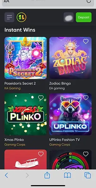Spinline Casino mobile screenshot #4 Mobile Screenshot image #4 for Spinline Casino