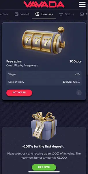 Vavada Casino mobile screenshot #4 Mobile Screenshot image #4 for Vavada Casino