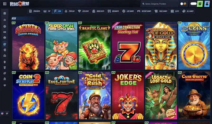 Vegas Hero - New Casino Games Landscape screenshot image #1 for Vegas Hero Casino