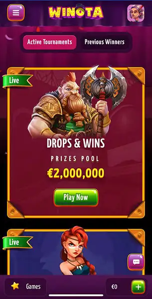 Winota Casino mobile screenshot #3 Mobile Screenshot image #3 for Winota Casino