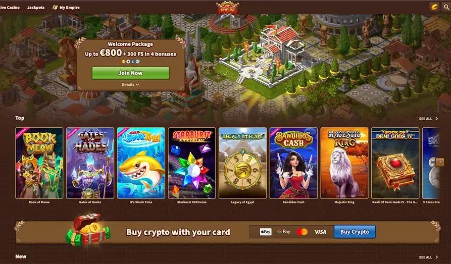 collect My Empire Casino deposit bonus promotional banner