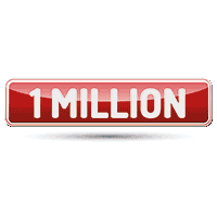 1 million written in red and white