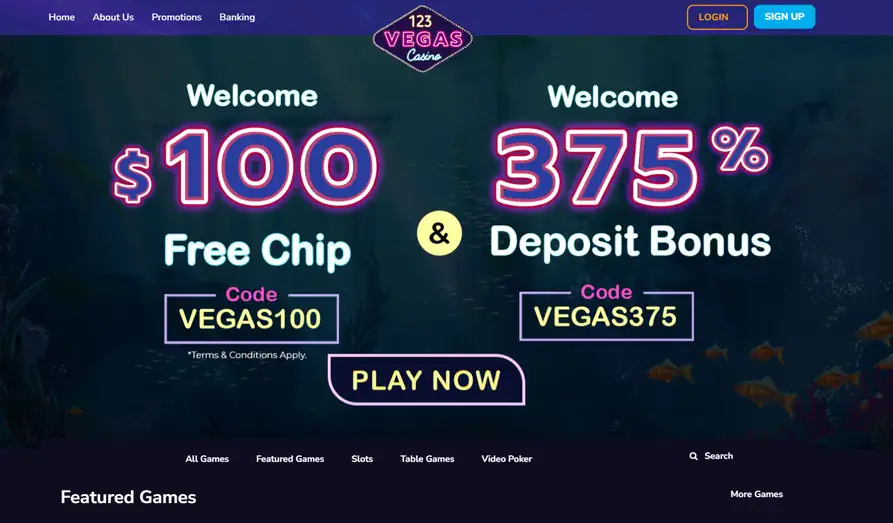 Main screenshot image for 123 Vegas Casino