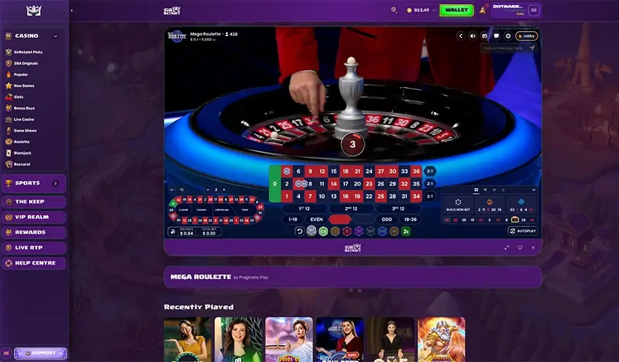 Mega Roulette screenshot