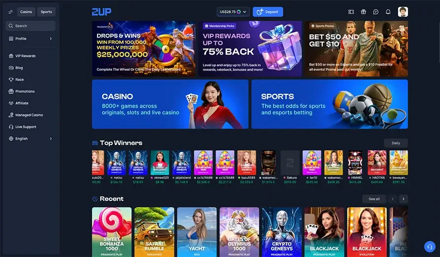 Read review of 2up Casino