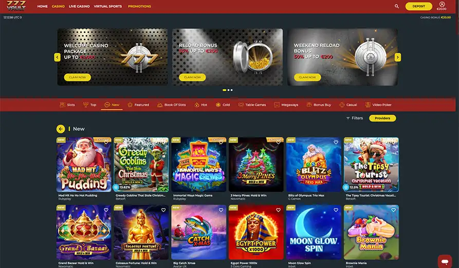 777 Vault Casino - New Games Landscape screenshot image #1 for 777 Vault Casino