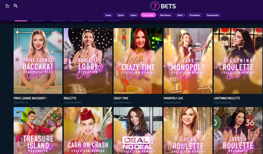 Screenshot image #3 for 7 Bets Casino