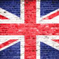 UK flag graffiti on wall