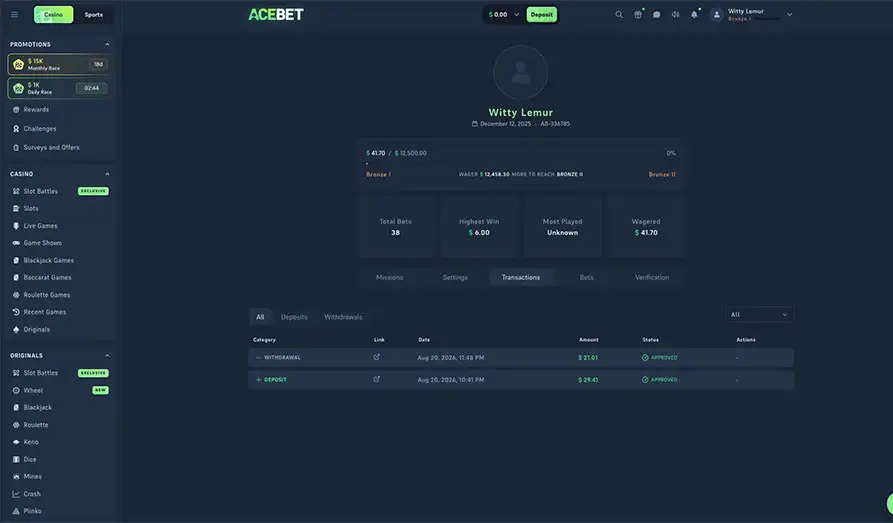 Transaction History