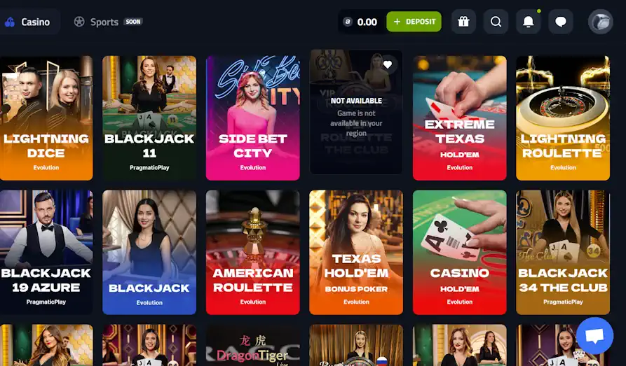 Landscape screenshot image #1 for Airbet Casino
