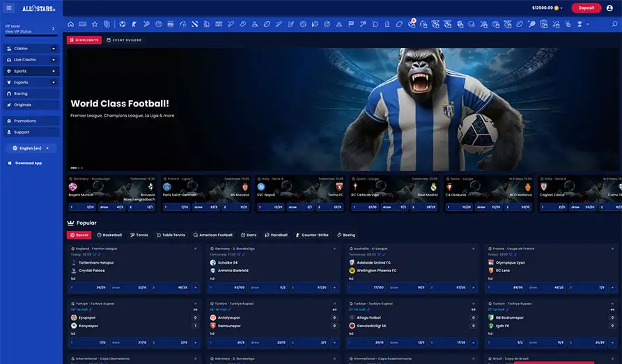 Allstars Sportsbook Landscape screenshot image #1 for Allstars Casino
