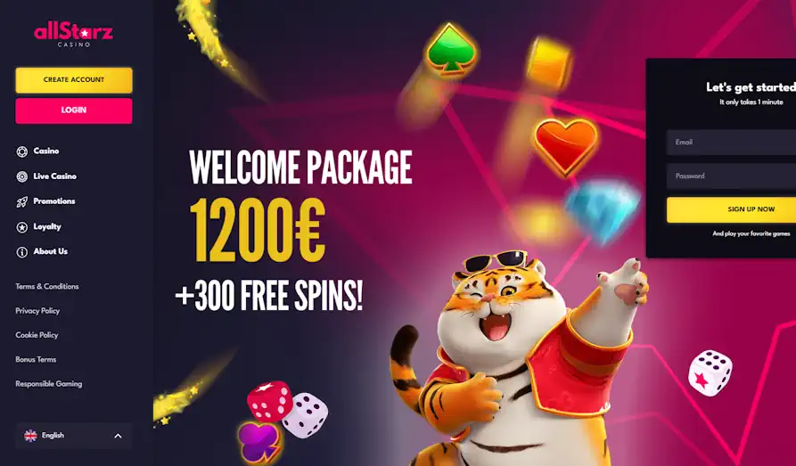 Landscape screenshot image #1 for All Starz Casino