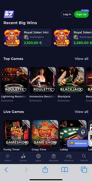 Mobile Screenshot image #4 for B7 Casino
