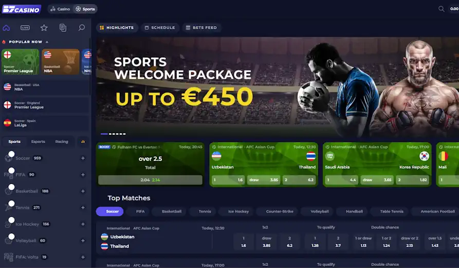 B7 Casino sports betting Screenshot image #3 for B7 Casino