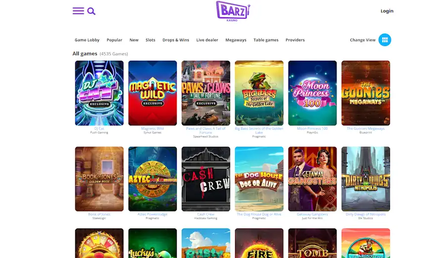 Barz Casino slot gallery Landscape screenshot image #1 for Barz Casino