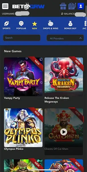 Bet GRW Casino mobile screenshot #4 Mobile Screenshot image #4 for Bet GRW Casino