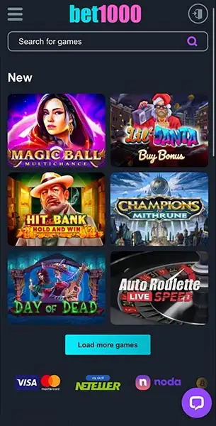 Mobile Screenshot image #1 for Bet 1000 Casino