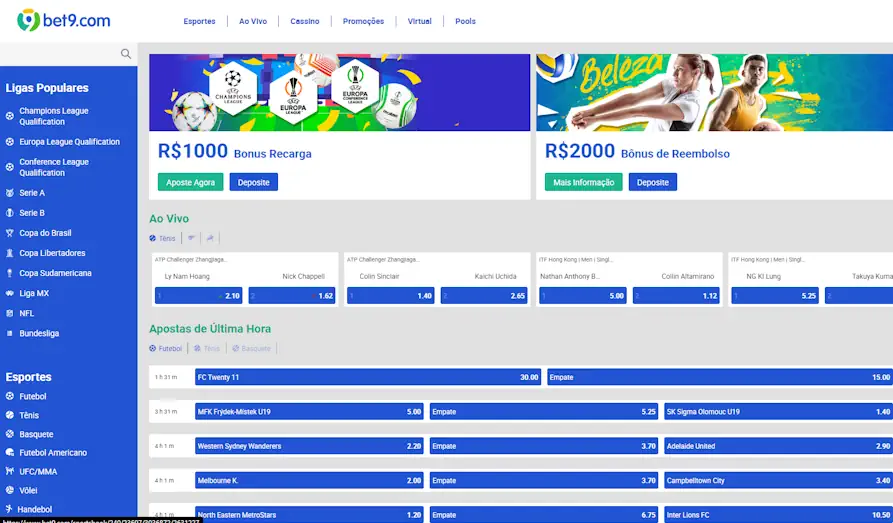 Main screenshot image for Bet9 Casino