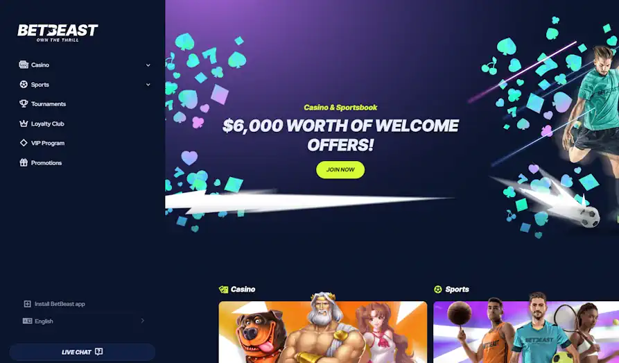 Main screenshot image for Bet Beast