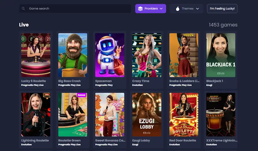 Bety Bet live games Landscape screenshot image #1 for Bety Bet