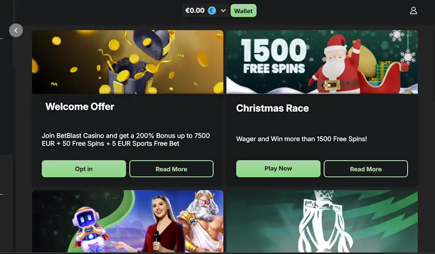 Bet Blast Casino promos Landscape screenshot image #1 for Bet Blast Casino