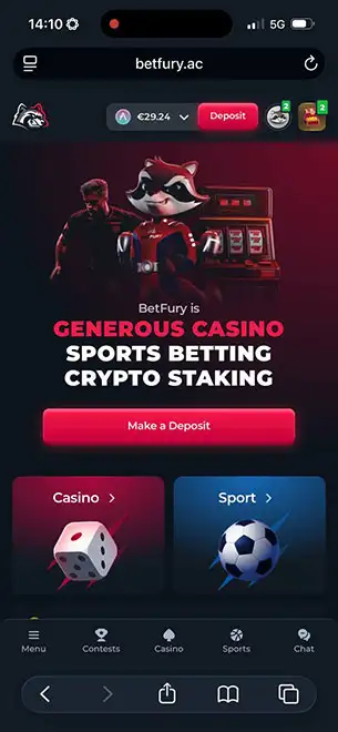 Betfury Casino mobile screenshot #1 Mobile Screenshot image #1 for Betfury Casino