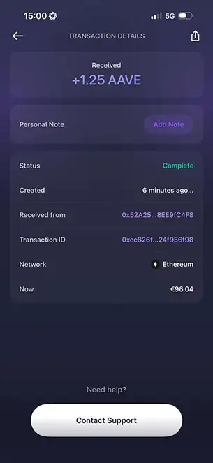 Your Withdrawal Received